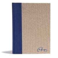 KJV Spurgeon Study Bible, Navy/Tan Cloth-over-Board