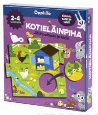 Kotieläinpiha-palapeli ja kirja 2-4 v