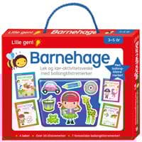 Barnehage. Lek og lær-aktivitetsveske med ballongklistremerker