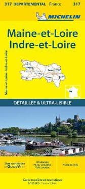 Indre-et-Loire Maine-et-Loire - Michelin Local Map 317