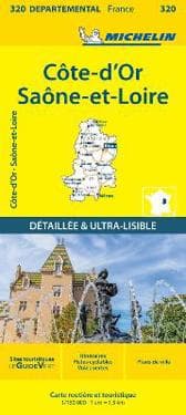 Côte-d'Or Saône-et-Loire - Michelin Local Map 320