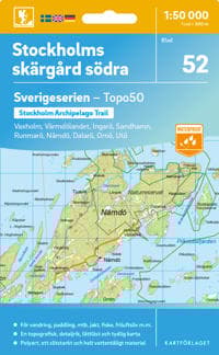 52 Stockholms skärgård södra Sverigeserien Topo50