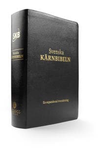 Svenska Kärnbibeln - helbibel, svart cabraskinn