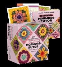 Blommiga mormorsrutor - Bok och 50 kort: Virka, mixa och matcha