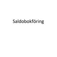 Saldobokföring