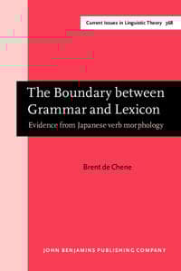 The  Boundary between Grammar and Lexicon