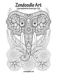 Zendoodle Art Coloring Book for Grown-Ups 1 & 2