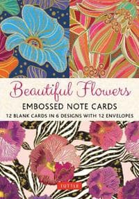 Beautiful Flowers, 12 Embossed Note Cards