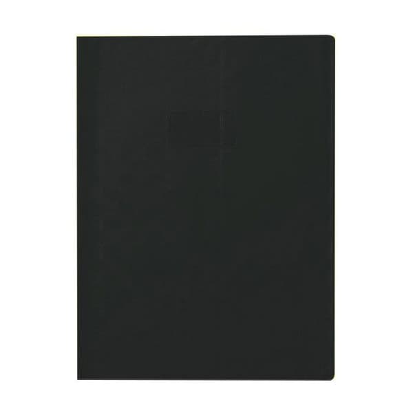 Notebook-omslag 24x32 tjockt korn Med bokmärkesflikar Svart