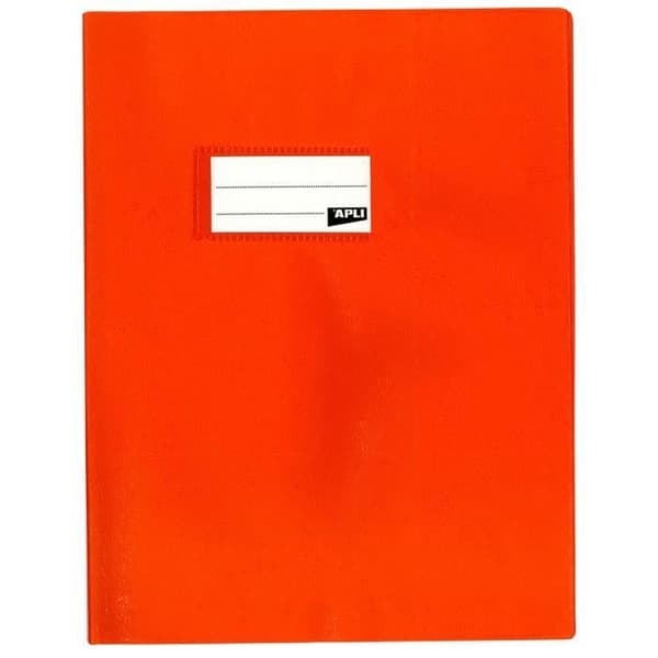Skyddsomslag PVC - APLI - 17x22cm - Orange - Kalligrafi läder - EN 746-1 kompatibel