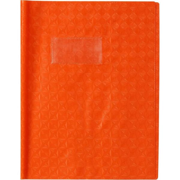 Skyddsomslag - CLAIREFONTAINE - Diamantmönster 18/100-del - 17x22 - Orange - Mixad
