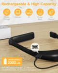 Miniatyrbillede 6 af 7: OBOSOE opgraderet halslampe og læselampe, USB genopladelig med timer og batteriindikator, perfekt gave til bogelskere