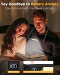 Miniatyrbillede 2 af 7: OBOSOE opgraderet halslampe og læselampe, USB genopladelig med timer og batteriindikator, perfekt gave til bogelskere