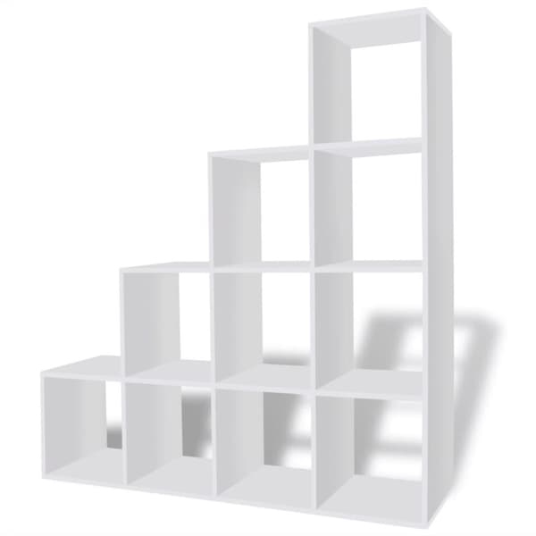 vidaXL Bokhylle 142 cm hvit