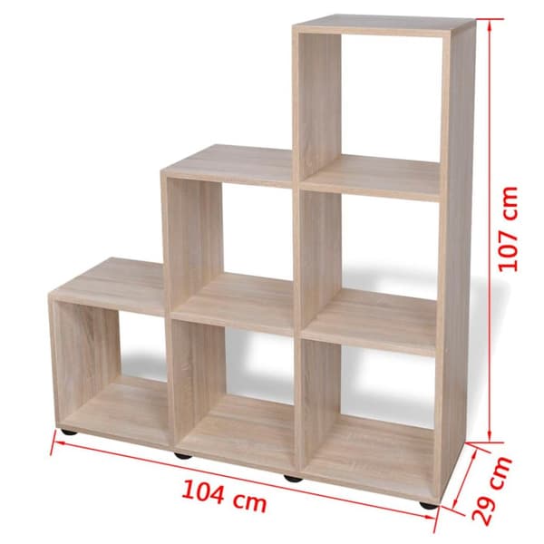 vidaXL Bokhylle 107 cm eik