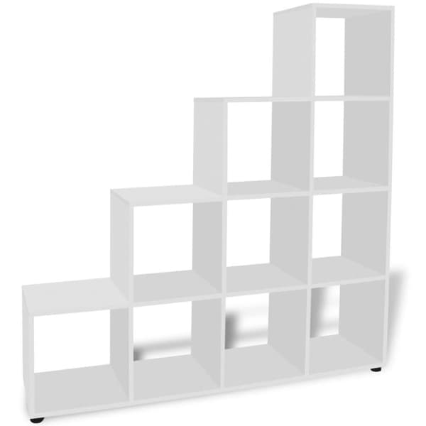 vidaXL trappereol/displayreol 142 cm hvid change