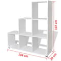 Miniatyrbillede 7 af 10: vidaXL trappeformet Bogreol/reol/displayhylde 107 cm hvid change