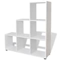 Miniatyrbillede 1 af 10: vidaXL trappeformet Bogreol/reol/displayhylde 107 cm hvid change