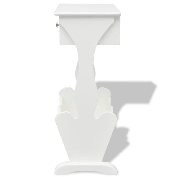 vidaXL Magasinstativ Melrose hvit