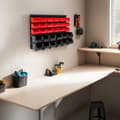 Miniatyrbild 8 av 10: Väggpanel med sortimentbackar - svart