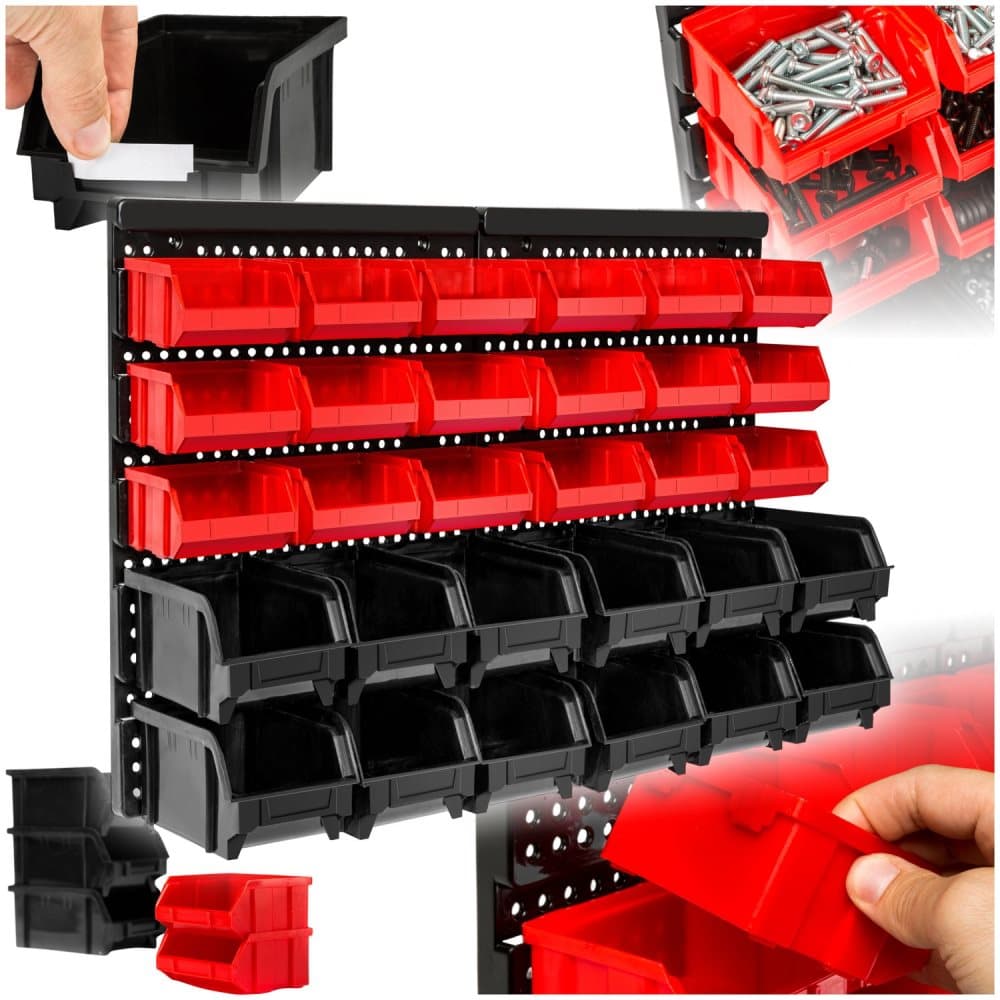 Väggpanel med sortimentbackar - svart