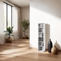 Miniatyrbillede 3 af 7: Reol med 6 hylder til 102 CD'er 90x21x20cm - hvid