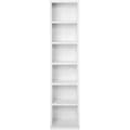 Miniatyrbillede 4 af 7: Reol med 6 hylder til 102 CD'er 90x21x20cm - hvid