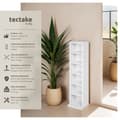 Miniatyrbillede 2 af 7: Reol med 6 hylder til 102 CD'er 90x21x20cm - hvid