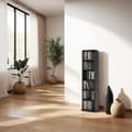 Miniatyrbillede 3 af 7: Reol med 6 hylder til 102 CD'er 90x21x20cm - sort