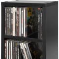 Miniatyrbillede 6 af 7: Reol med 6 hylder til 102 CD'er 90x21x20cm - sort