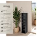 Miniatyrbillede 2 af 7: Reol med 6 hylder til 102 CD'er 90x21x20cm - sort