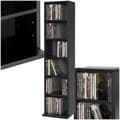 Miniatyrbillede 1 af 7: Reol med 6 hylder til 102 CD'er 90x21x20cm - sort