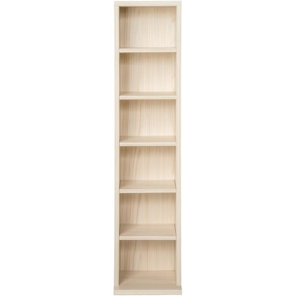 Reol med 6 hylder til 102 CD'er 90x21x20cm - bøg