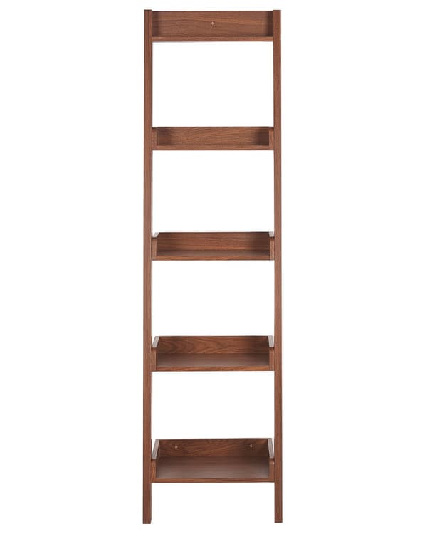Steghylla Mörkt trä Bokhylla 4 våningar Skandinavisk Minimalistisk design