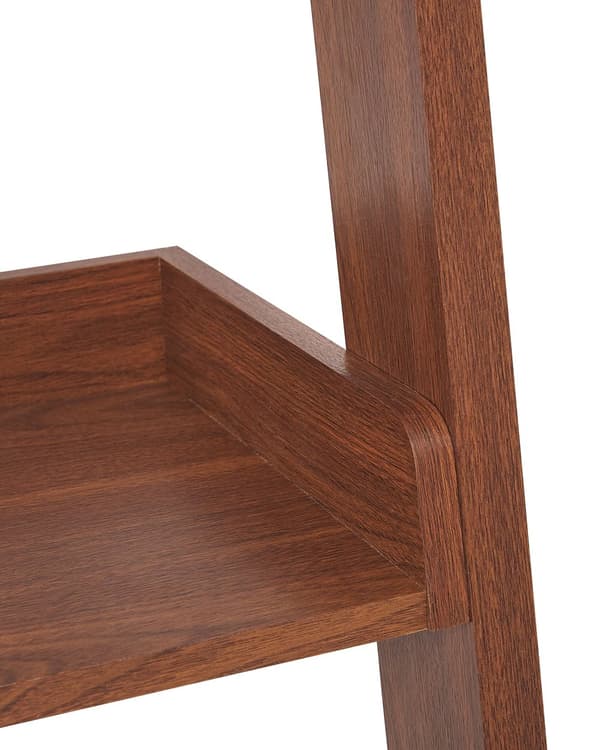 Steghylla Mörkt trä Bokhylla 4 våningar Skandinavisk Minimalistisk design
