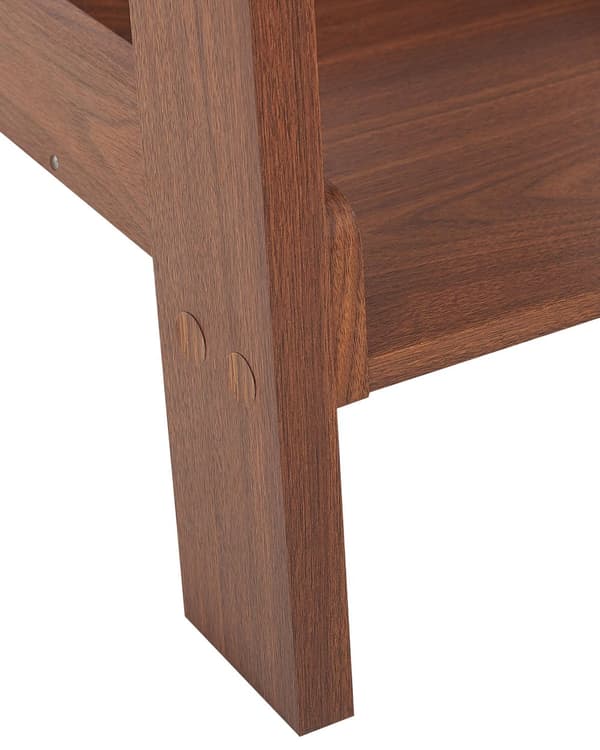 Steghylla Mörkt trä Bokhylla 4 våningar Skandinavisk Minimalistisk design