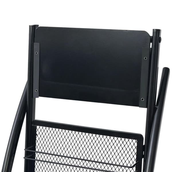vidaXL Tidningsställ 40x32x131 cm svart A4