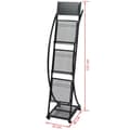 Miniatyrbillede 6 af 6: vidaXL magasinhylde 40 x 32 x 131 cm sort A4