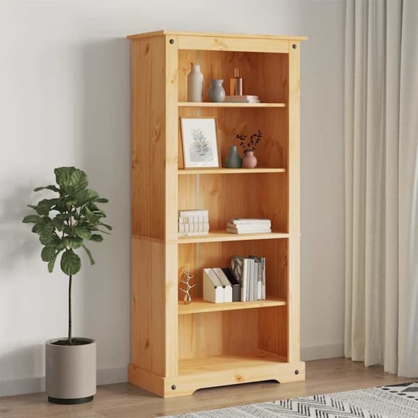 vidaXL reol fem hylder Corona-serien mexicansk fyrretræ 81x40x170 cm change