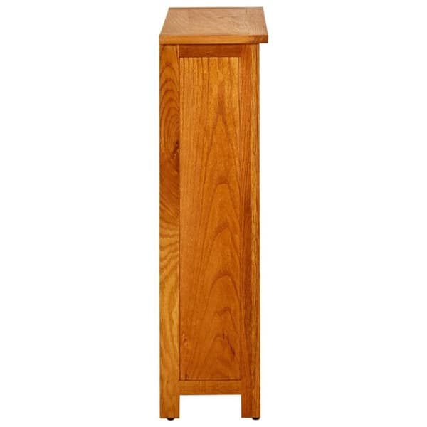 vidaXL 3-etasjers bokhylle 70x22,5x82 cm heltre eik