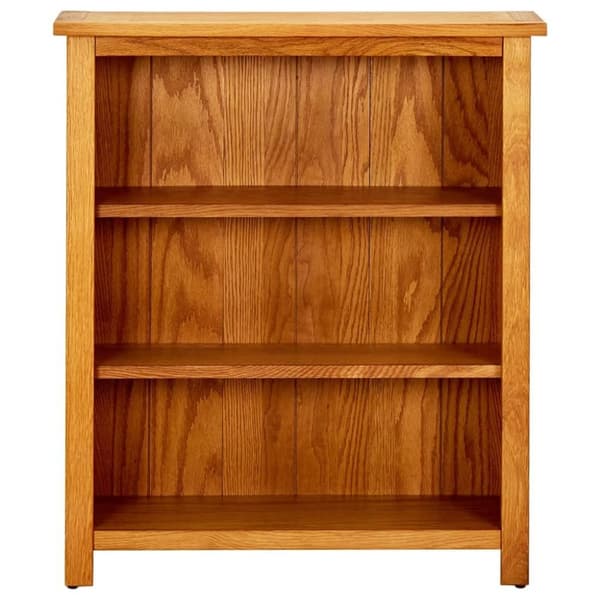 vidaXL 3-etasjers bokhylle 70x22,5x82 cm heltre eik