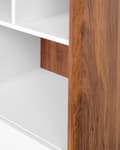 Pikkukuva 8 / 11: Kirjahylly tumma puu/valkoinen 79 x 182 x 40 cm MDF-levy lakattu matta kaapit 5-tasoa