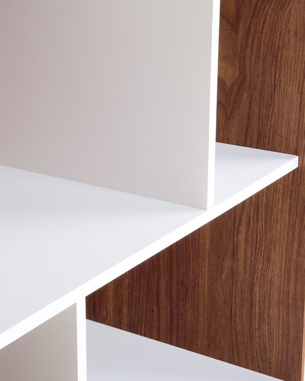 Kirjahylly tumma puu/valkoinen 79 x 182 x 40 cm MDF-levy lakattu matta kaapit 5-tasoa