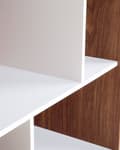 Pikkukuva 10 / 11: Kirjahylly tumma puu/valkoinen 79 x 182 x 40 cm MDF-levy lakattu matta kaapit 5-tasoa