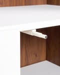Pikkukuva 11 / 11: Kirjahylly tumma puu/valkoinen 79 x 182 x 40 cm MDF-levy lakattu matta kaapit 5-tasoa