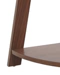 Pikkukuva 7 / 8: Kulmahylly tummanruskea MDF-levy viidellä hyllyllä tikkaat kirjahylly moderni retro