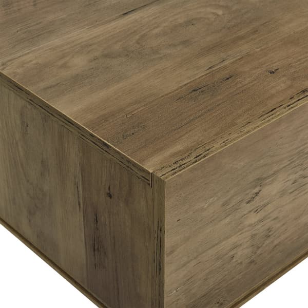 Hylla Sidensjö med låda set om 2 träimitation 46x30x15cm [en.casa]®
