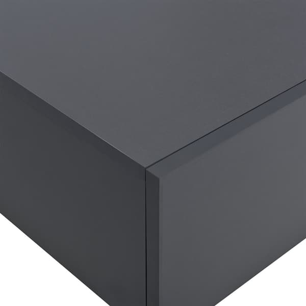 [en.casa]® Hylde/aflastningsbord Grethe - med skuffe - 46x30x15cm - mørkegrå