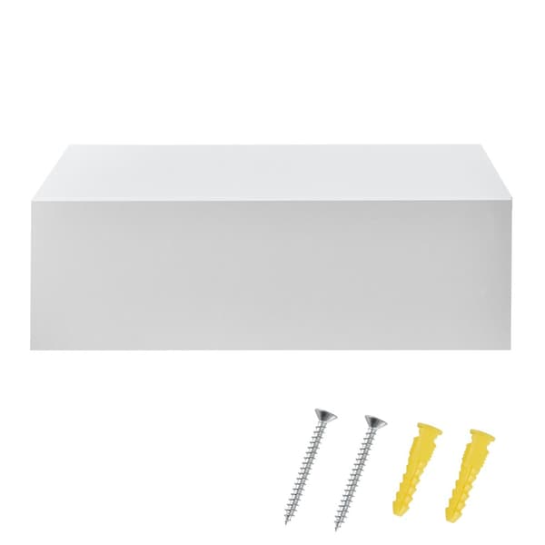 [en.casa]® Hylde/aflastningsbord Grethe - med skuffe - 46x30x15cm - hvid matt