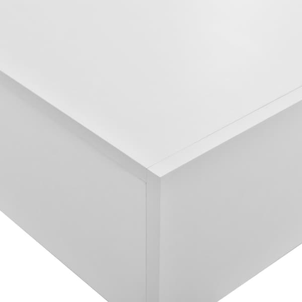 [en.casa]® Hylde/aflastningsbord Grethe - med skuffe - 46x30x15cm - hvid matt